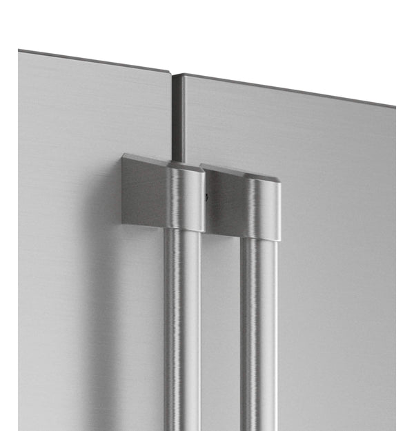 Cafe Counter-Depth 22.3-cu ft 4 -Door Smart Compatible French Door Refrigerator with Ice Maker with Water and Ice Dispenser ( Stainless Steel ) ENERGY STAR Certified