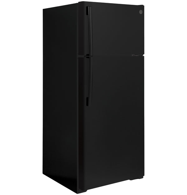 GE 17.5-cu ft Top-Freezer Refrigerator with Ice Maker ( Black ) ENERGY STAR Certified