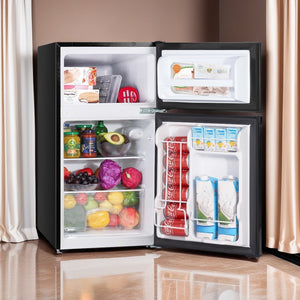 Upstreman 3.1-cu ft Mini Fridge with Freezer(Stainless Steel)ENERGY STAR