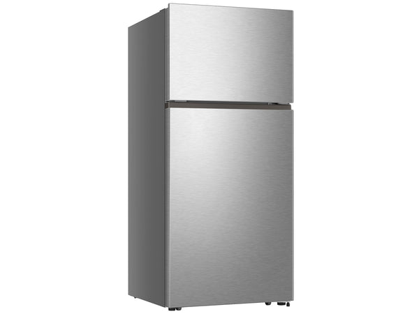 Hisense Top Mount 18-cu ft Top-Freezer Refrigerator ( Stainless Steel ) Garage Ready ENERGY STAR Certified