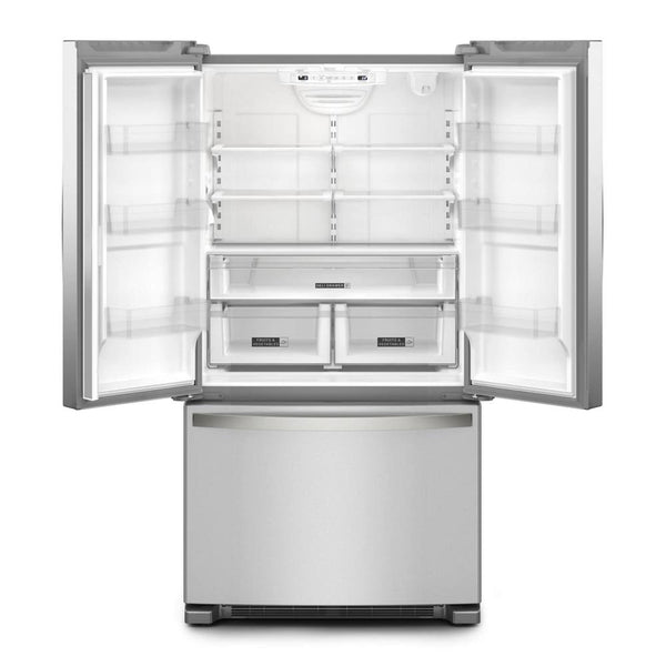 Whirlpool Counter-Depth 20-cu ft 3 -Door French Door Refrigerator with Ice Maker ( Stainless Steel ) ENERGY STAR Certified