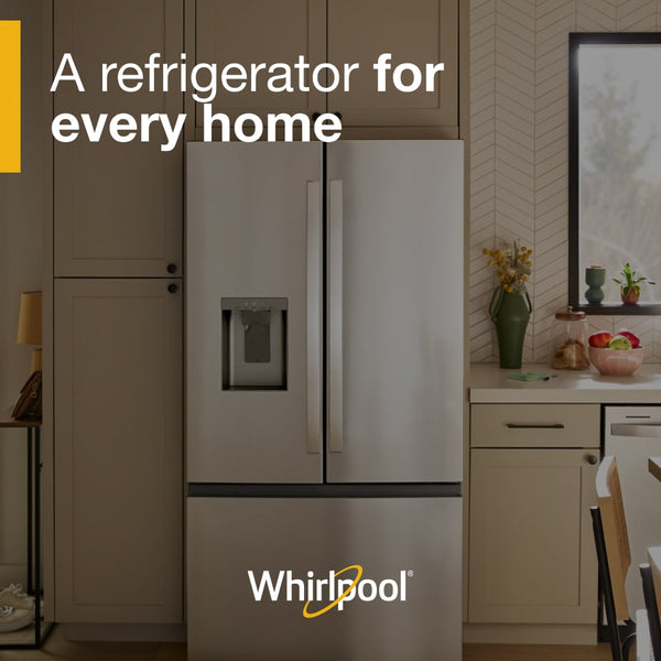 Whirlpool Standard-Depth 29.58-cu ft 3 -Door French Door Refrigerator with Ice Maker with Water and Ice Dispenser ( Fingerprint Resistant Stainless Finish ) ENERGY STAR Certified