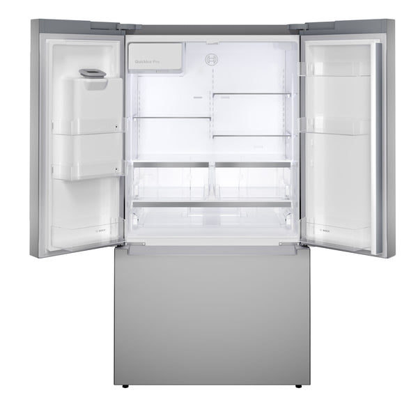 Bosch Counter-Depth 300 Series 21.6-cu ft 3 -Door Built-In Smart Compatible French Door Refrigerator with Ice Maker with Water and Ice Dispenser ( Stainless Steel ) ENERGY STAR Certified