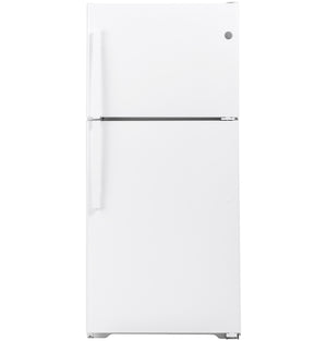 GE Garage-ready 21.9-cu ft Top-Freezer Refrigerator ( White ) Garage Ready