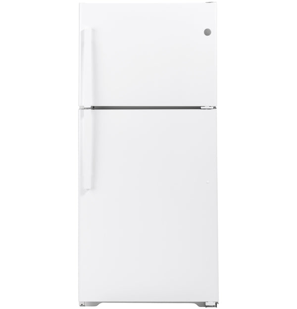 GE Garage-ready 21.9-cu ft Top-Freezer Refrigerator ( White ) Garage Ready
