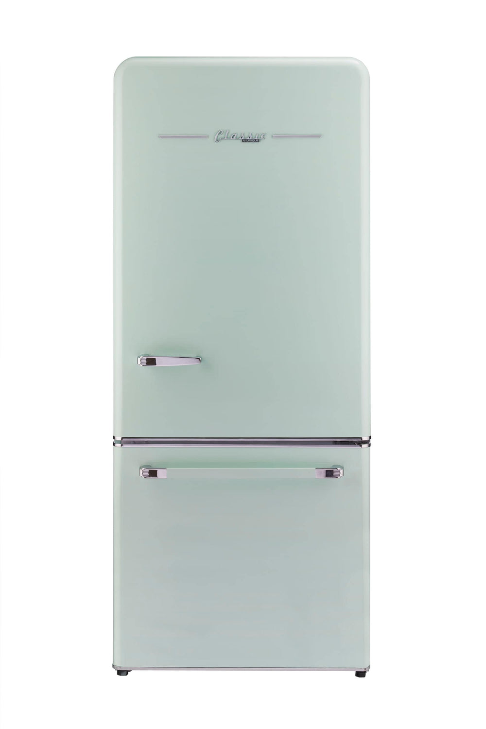 UNIQUE Classic Retro 17.7-cu ft Counter-Depth Bottom-Freezer Refrigerator with Ice Maker ( Summer Mint Green ) ENERGY STAR Certified