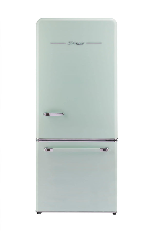 UNIQUE Classic Retro 17.7-cu ft Counter-Depth Bottom-Freezer Refrigerator with Ice Maker ( Summer Mint Green ) ENERGY STAR Certified