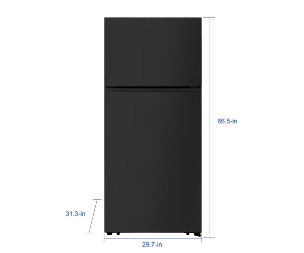 Hisense 18-cu ft Top-Freezer Refrigerator ( Black ) Garage Ready ENERGY STAR Certified