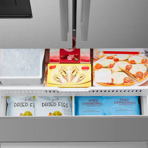 Cosmo Counter-Depth 22.4-cu ft 3 -Door French Door Refrigerator with Ice Maker with Water Dispenser ( Stainless Steel ) ENERGY STAR Certified