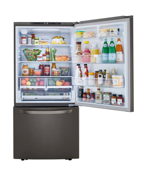 LG 25.5-cu ft Standard-Depth Bottom-Freezer Refrigerator with Ice Maker ( PrintProof Black Stainless Steel )