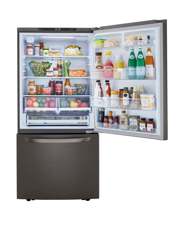 LG 25.5-cu ft Standard-Depth Bottom-Freezer Refrigerator with Ice Maker ( PrintProof Black Stainless Steel )