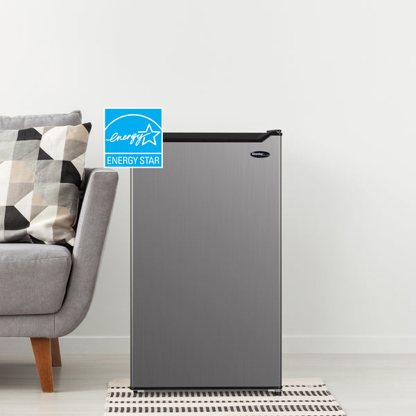 Danby 4.4-cu ft Mini Fridge with Freezer ( Stainless ) ENERGY STAR