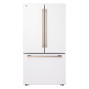 LG STUDIO Counter-Depth 26.5-cu ft 3 -Door Smart Compatible French Door Refrigerator with Ice Maker with Water Dispenser ( Essence White ) ENERGY STAR Certified
