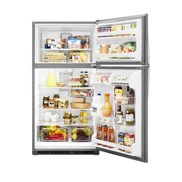 Whirlpool 20.5-cu ft Top-Freezer Refrigerator ( Fingerprint Resistant Stainless Steel )