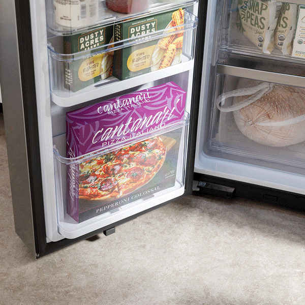 GE Profile Counter-Depth 22.9-cu ft 4 -Door Smart Compatible French Door Refrigerator with Ice Maker with Water Dispenser and Door within Door ( Stainless Steel ) ENERGY STAR Certified