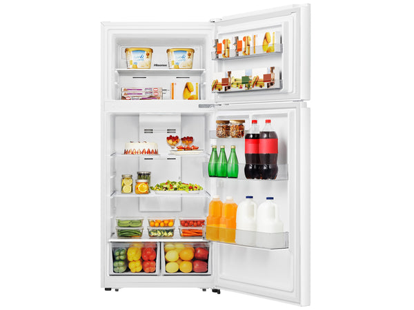 Hisense 18-cu ft Top-Freezer Refrigerator ( White ) Garage Ready ENERGY STAR Certified