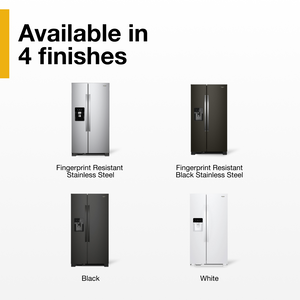 Whirlpool In-Door Can Caddy 21.4-cu ft Side-by-Side Refrigerator with Ice Maker ,Water and Ice Dispenser ( White )