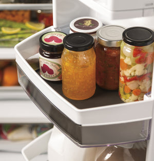 GE Profile Counter-Depth 22.2-cu ft 3 -Door French Door Refrigerator with Ice Maker with Water and Ice Dispenser ( Black Stainless ) ENERGY STAR Certified