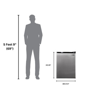 ConServ 2.6-cu ft Mini Fridge ( Stainless Steel ) Garage Ready