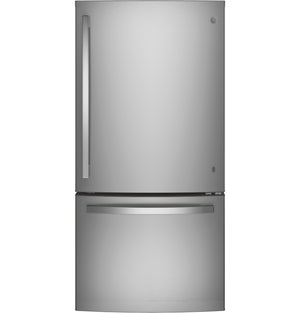 GE 24.9-Cu. Feet Standard-Depth Bottom-Freezer Refrigerator with Ice Maker ( Stainless steel ) ENERGY STAR Certified