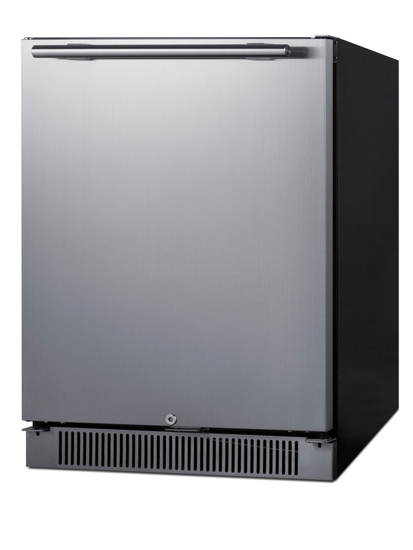 Summit Appliance 4.6-cu ft Built-In Mini Fridge ( Stainless steel door and black cabinet ) Garage Ready