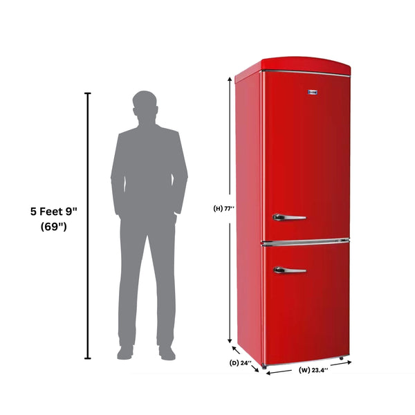 ConServ 10.7-cu ft Standard-Depth Bottom-Freezer Refrigerator Red )