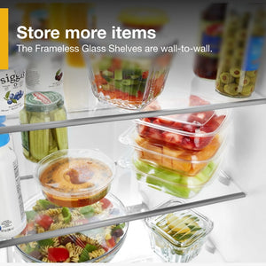 Whirlpool In-Door Can Caddy 21.4-cu ft Side-by-Side Refrigerator with Ice Maker ,Water and Ice Dispenser ( White )