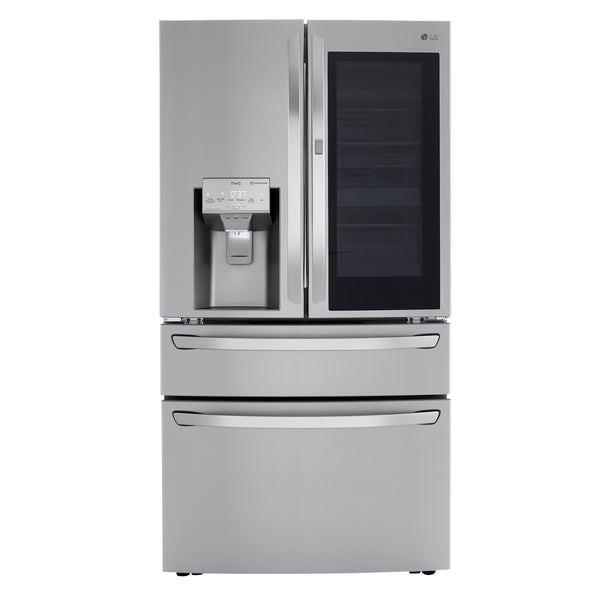 LG Standard-Depth Craft Ice Full-Convert Drawer 29.5-cu ft 4 -Door Smart Compatible French Door Refrigerator with Dual Ice Maker with Water and Ice Dispenser and Door within Door ( Printproof Stainless Steel ) ENERGY STAR Certified