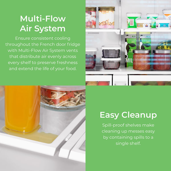 Kenmore Standard-Depth 28.6-cu ft 3 -Door French Door Refrigerator with Ice Maker with Water and Ice Dispenser ( Stainless steel ) ENERGY STAR Certified