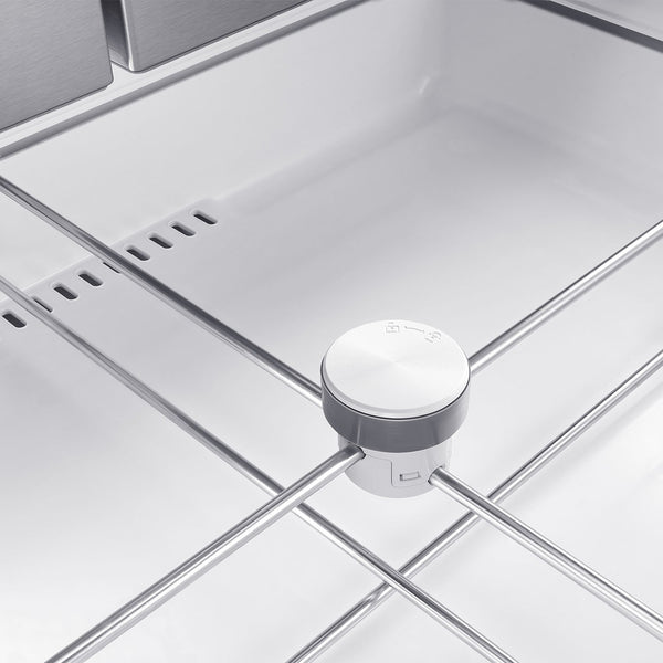 Samsung Standard-Depth with FlexZone Drawer 28-cu ft 4 -Door Smart Compatible French Door Refrigerator with Ice Maker with Water and Ice Dispenser ( Stainless Steel ) ENERGY STAR Certified