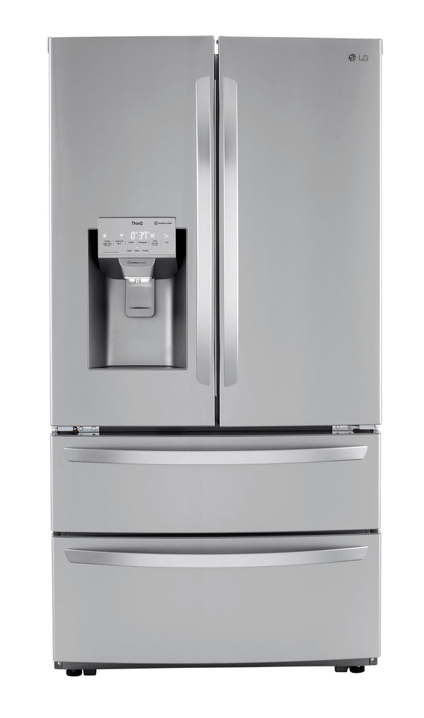 LG Standard-Depth Craft Ice 27.8-cu ft 4 -Door Smart Compatible French Door Refrigerator with Dual Ice Maker with Water and Ice Dispenser ( PrintProof Stainless Steel ) ENERGY STAR Certified