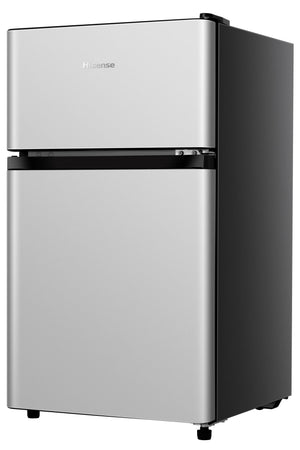 Hisense 3.1-cu ft Mini Fridge with Freezer ( Silver ) ENERGY STAR