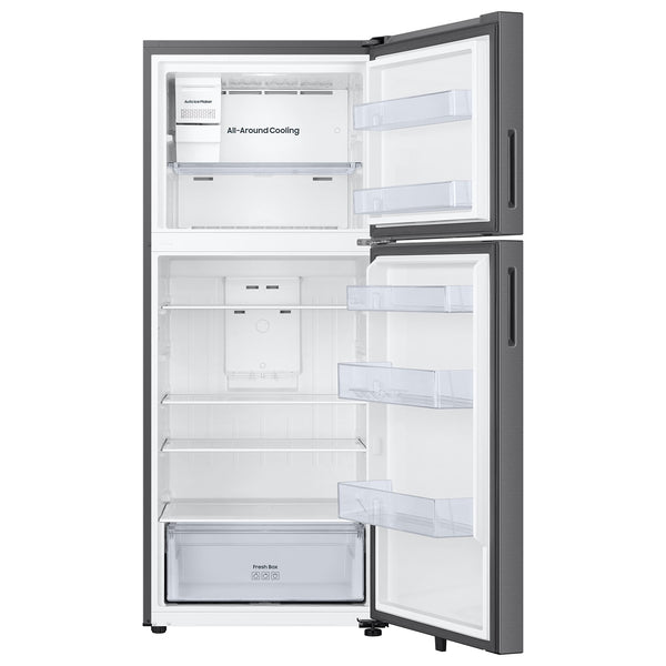 Samsung Garage Ready 17.5-cu ft Top-Freezer Refrigerator Smart Compatible with Ice Maker ( Fingerprint Resistant Stainless Steel ) Garage Ready ENERGY STAR Certified