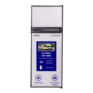 Equator Advanced Appliances RV 12V/DC OFF-GRID 10-cu ft Counter-Depth Top-Freezer Refrigerator Built-In ( Stainless )