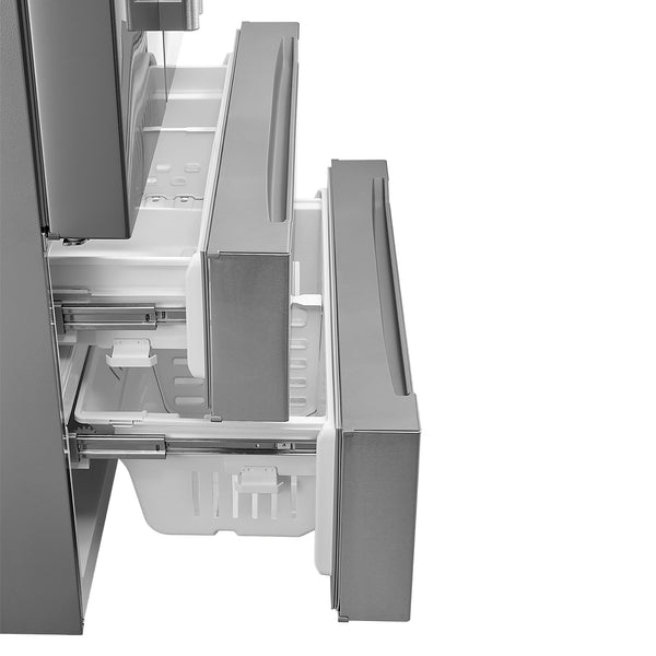 Cosmo Counter-Depth 22.5-cu ft 4 -Door French Door Refrigerator with Ice Maker ( Stainless Steel ) ENERGY STAR Certified