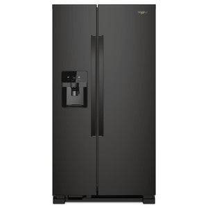 Whirlpool 24.5-cu ft Side-by-Side Refrigerator with Ice Maker ,Water and Ice Dispenser ( Black )