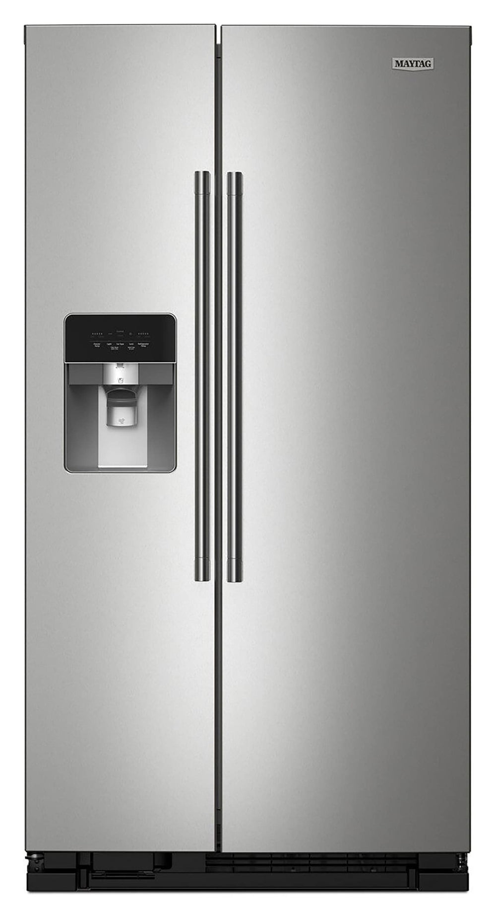 Maytag 24.5-cu ft Side-by-Side Refrigerator with Ice Maker and Water Dispenser ( Fingerprint Resistant Stainless Steel )