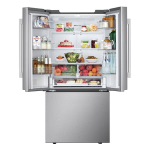 LG Standard-Depth 25.1-cu ft 3 -Door Smart Compatible French Door Refrigerator with Ice Maker ( PrintProof Stainless Steel ) ENERGY STAR Certified