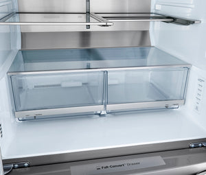 LG Standard-Depth Craft Ice Full-Convert Drawer 29.5-cu ft 4 -Door Smart Compatible French Door Refrigerator with Dual Ice Maker with Water and Ice Dispenser and Door within Door ( Printproof Stainless Steel ) ENERGY STAR Certified