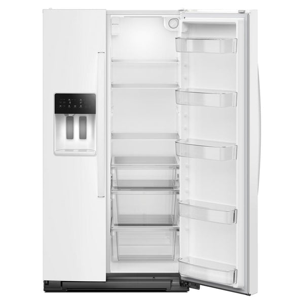 Whirlpool 20.85-cu ft Counter-Depth Side-by-Side Refrigerator with Ice Maker ,Water and Ice Dispenser ( White )