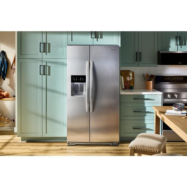 Whirlpool 28.7-cu ft Side-by-Side Refrigerator with Ice Maker ,Water and Ice Dispenser ( Black Stainless Finish )