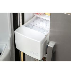GE 23-cu ft Side-by-Side Refrigerator with Ice Maker ,Water and Ice Dispenser ( Stainless Steel )
