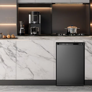 Euhomy 4.4-cu ft Built-In Mini Fridge with Freezer ( Black ) Garage Ready