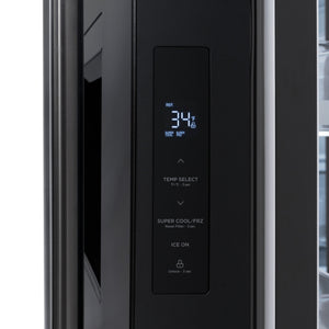 ZLINE KITCHEN & BATH Standard-Depth 28.9-cu ft 3 -Door French Door Refrigerator with Ice Maker with Water and Ice Dispenser ( Black Stainless Steel with Black Stainless Steel Handle ) ENERGY STAR Certified