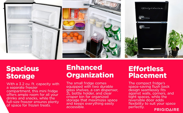 Frigidaire 3.2-cu ft Mini Fridge with Freezer ( Black )
