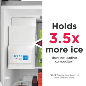 Frigidaire Gallery 25.6-cu ft Side-by-Side Refrigerator with Ice Maker ,Water and Ice Dispenser ( Fingerprint Resistant Black Stainless Steel ) ENERGY STAR Certified