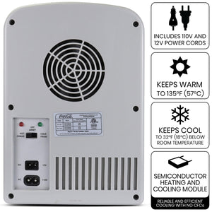 Coca-Cola Diet Coke 6 Can Portable 4L Cooler/Warmer 0.14-cu ft ( Gray, Red )