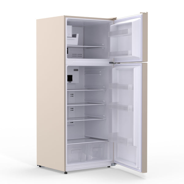 ConServ 18-cu ft Counter-Depth Top-Freezer Refrigerator with Ice Maker ( Cream )