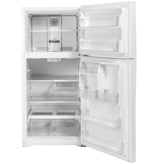 GE Garage-ready 21.9-cu ft Top-Freezer Refrigerator ( White ) Garage Ready