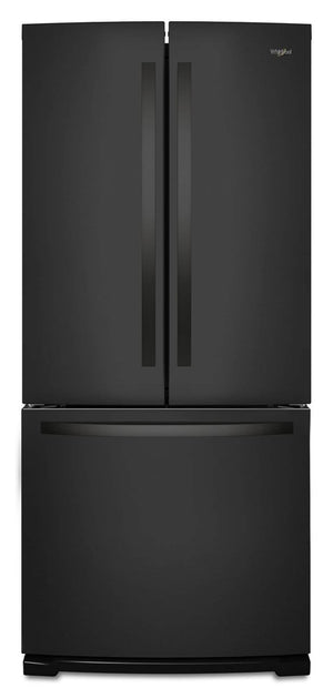 Whirlpool Standard-Depth 19.6-cu ft 3 -Door French Door Refrigerator with Ice Maker ( Black )